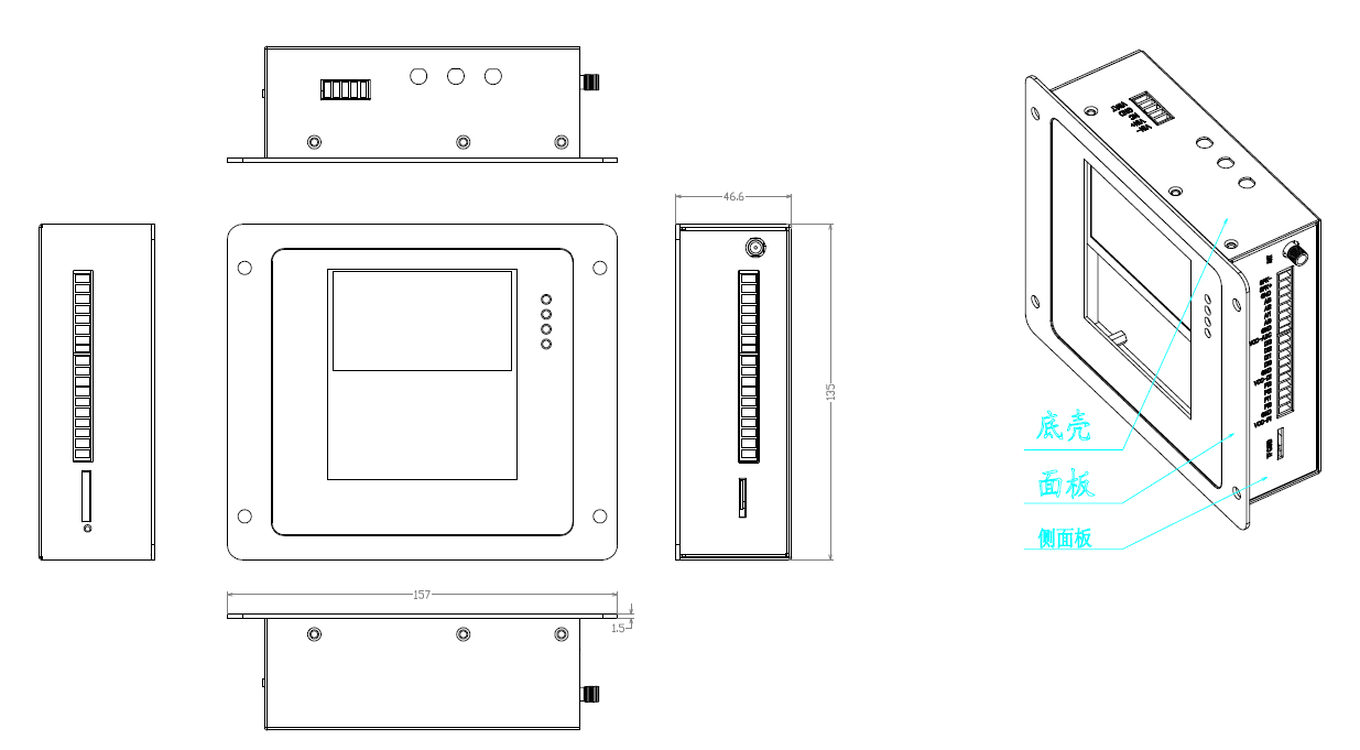 機(jī)井控制器尺寸圖