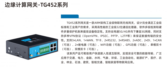 邊緣智能物聯(lián)網(wǎng)關(guān)TG452